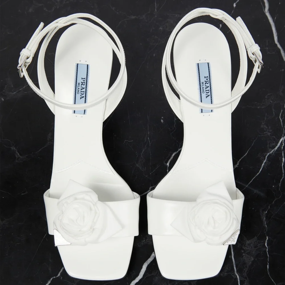 EUC PRADA Rosette leather sandals 41 - Picture 3 of 15